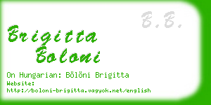 brigitta boloni business card